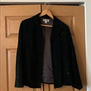 Spring & Fall Cool Weather Black Suede Jacket